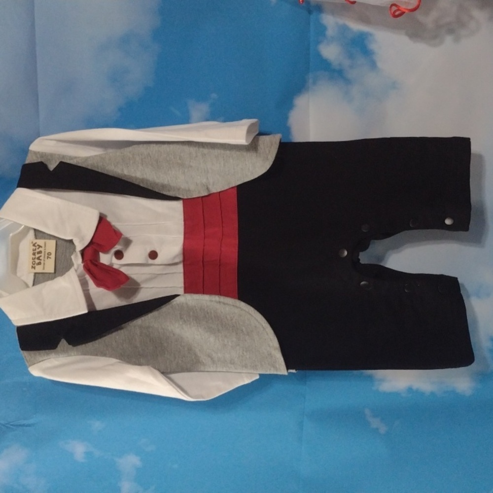 Baby tuxedo one piece